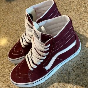 Maroon Vans SK8 Hi
